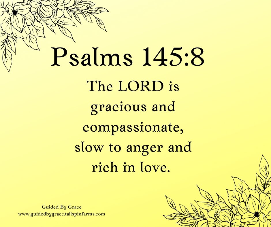 THE LORD IS GRACIOUS PSALMS 145 8 Guided By Grace