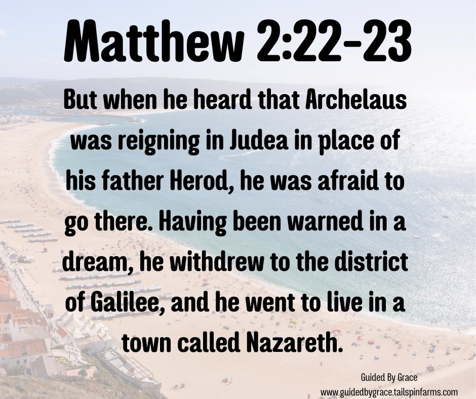 WARNED IN A DREAM / MATTHEW 2:22-23 - Guided By Grace