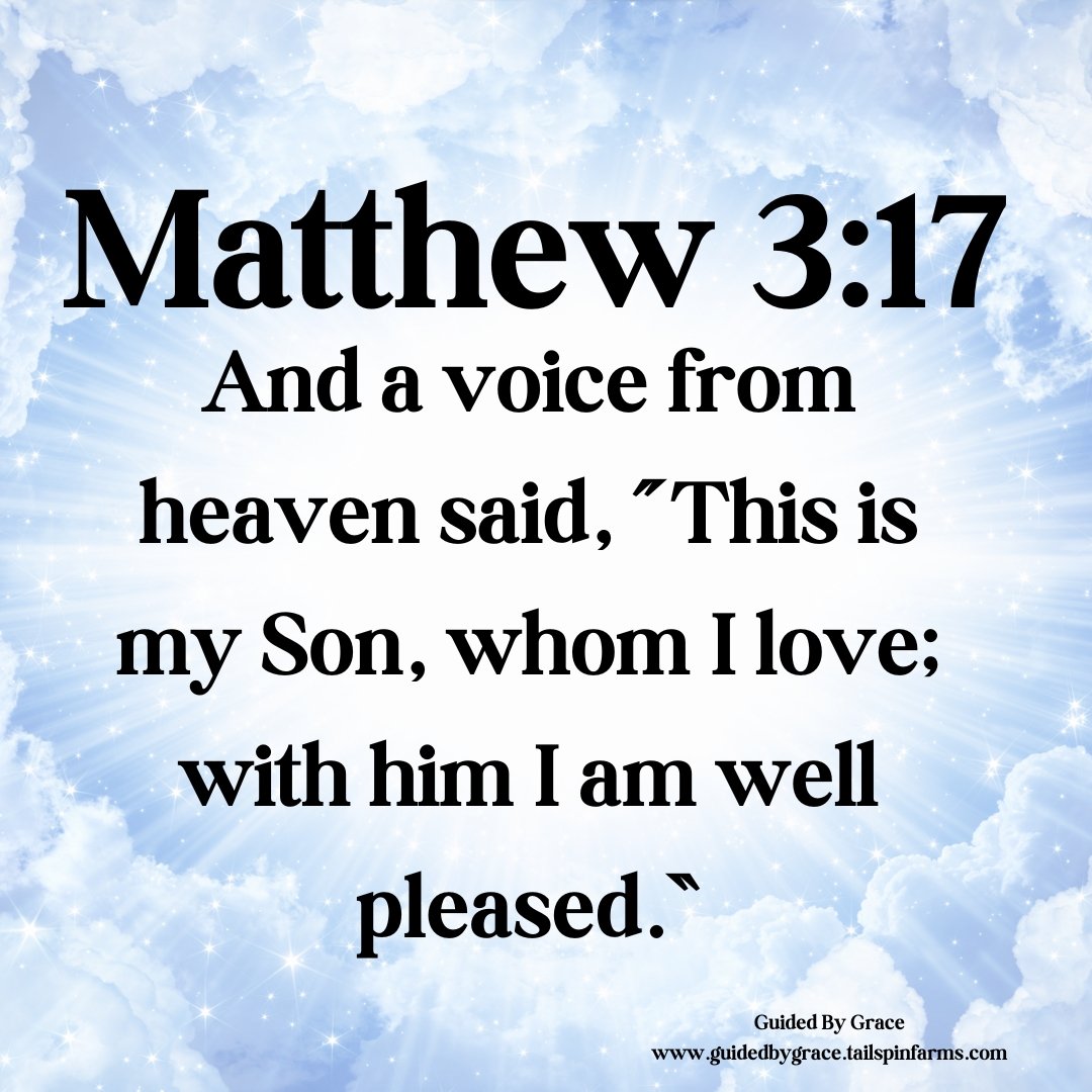 THE TRINITY IN EXAMPLE / MATTHEW 3:17 - Guided By Grace